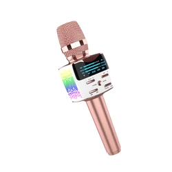 H56L Karaoke Mic and Speaker Microphone Karaoke  Speakers with Sound Card Function Wireless Mike Karaoke Microphone for Home Par