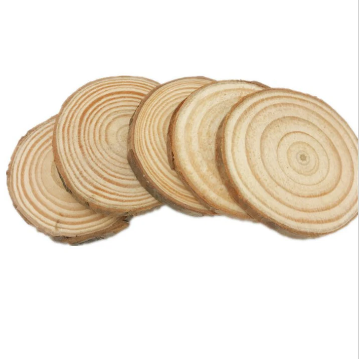 Factory Directly Sale Round Natural Wood Craft Tree Wooden Slices For Children Education