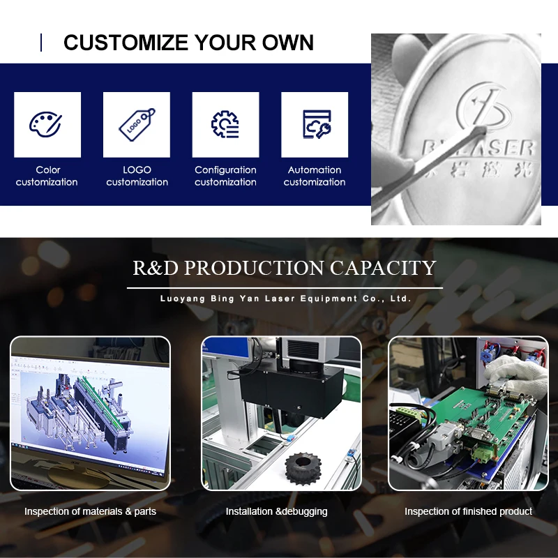 Good heat dissipation performance and stable light source for metal marking cutting fiber laser marking machine