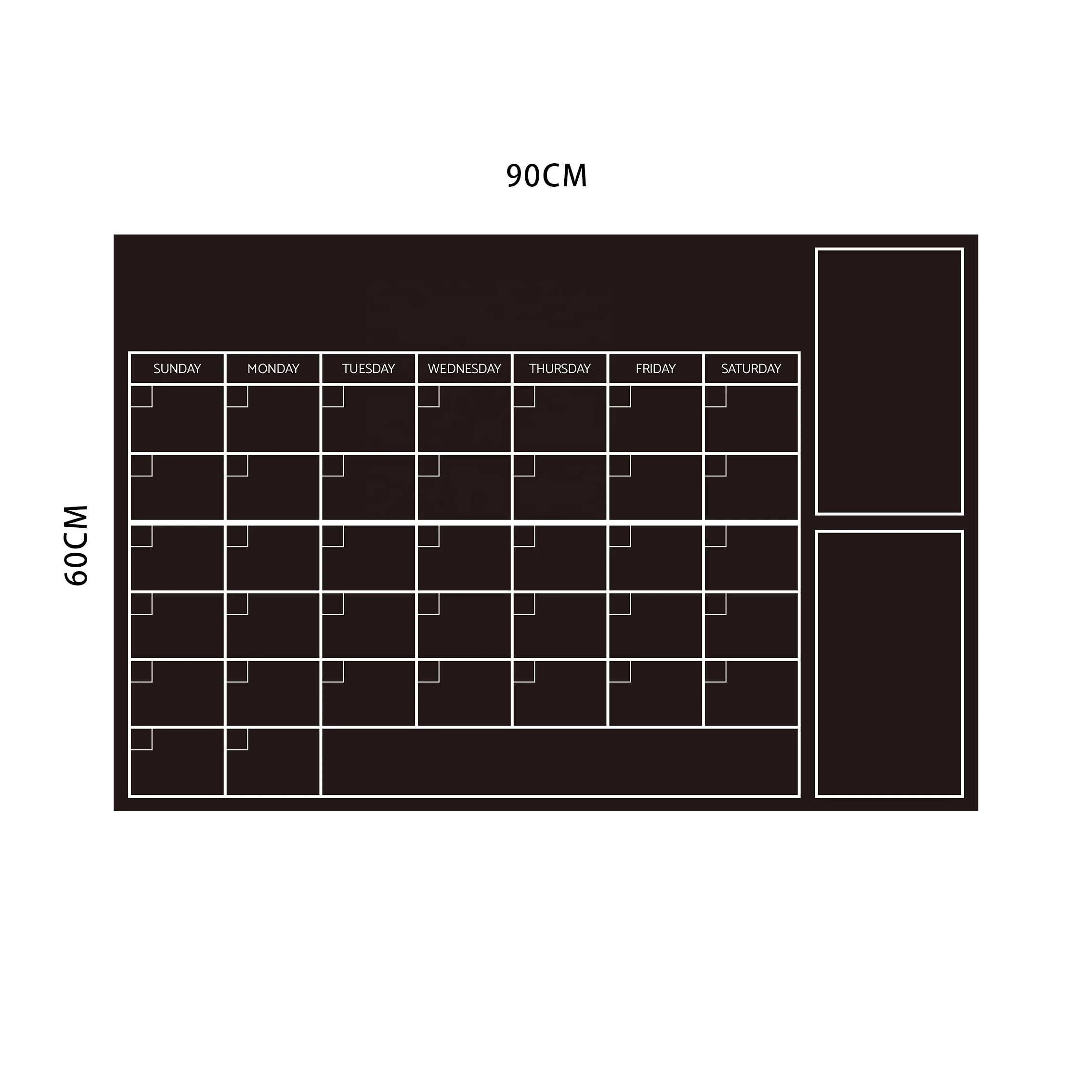 Bulk Selling Cheap Custom Calendar Planner Self-adhesive Dry Erase Printed Vinyl Blackboard Sticker For Student