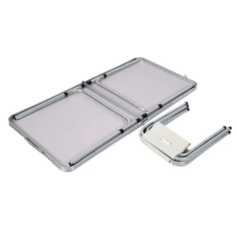 Custom Outdoor Picnic Table Adjustable Modern Metal Aluminum Frame Folding Camping Banquet Hiking Portable Table and Chairs Set