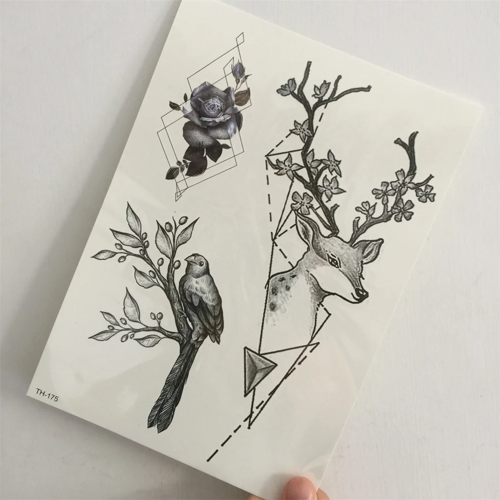 New Design Temporary Fashion Waterproof Cool Rose Tattoo Stickers For Women