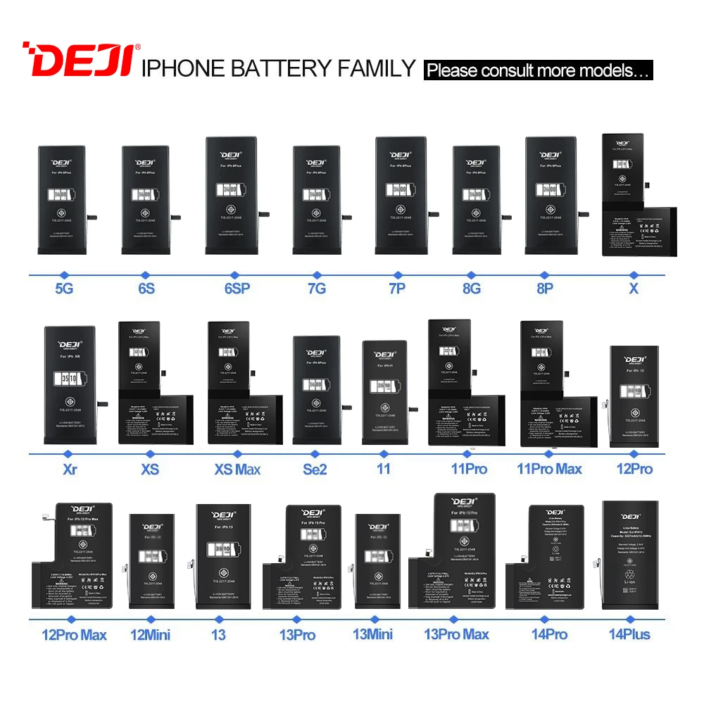 DEJI High Quality 2550mAh Capacity Cell Phone Replacement Battery For iPhone 13 MINI Original iPhone Battery