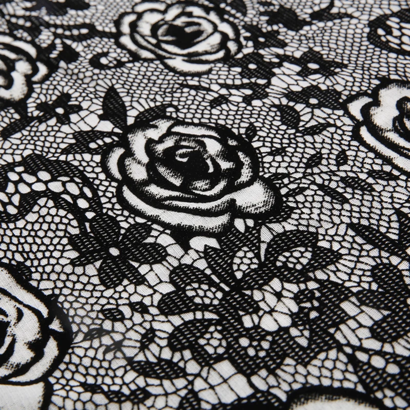 Прямые продажи с фабрики 75D нейлоновая высокоэластичная сетчатая ткань Флокированным дизайном-тонкий узор/Полный Цветочный Флокированный