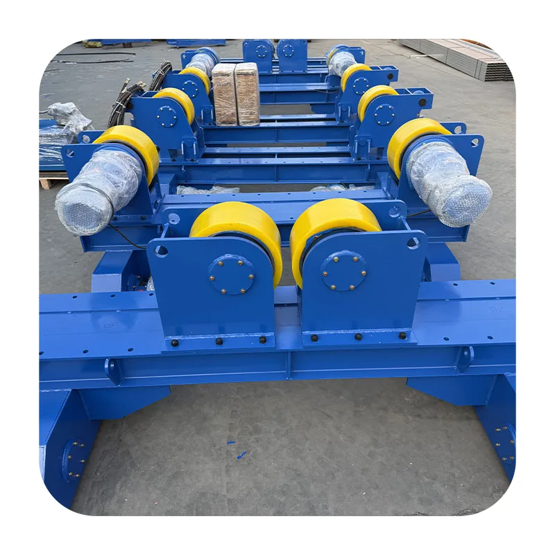 10ton Bolt Adjustable Welding Rotator Lead Screw Automatic Turning Rolls Rubber Roller Material Motor Bearing Engine Core