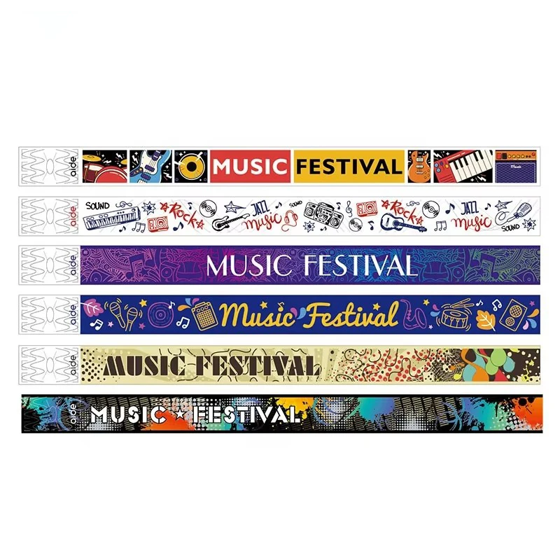 Fast Delivery Cheap Custom Print Qr Code On 2 Inch Wide Pink Tyvek Paper Id Bands Wristbands