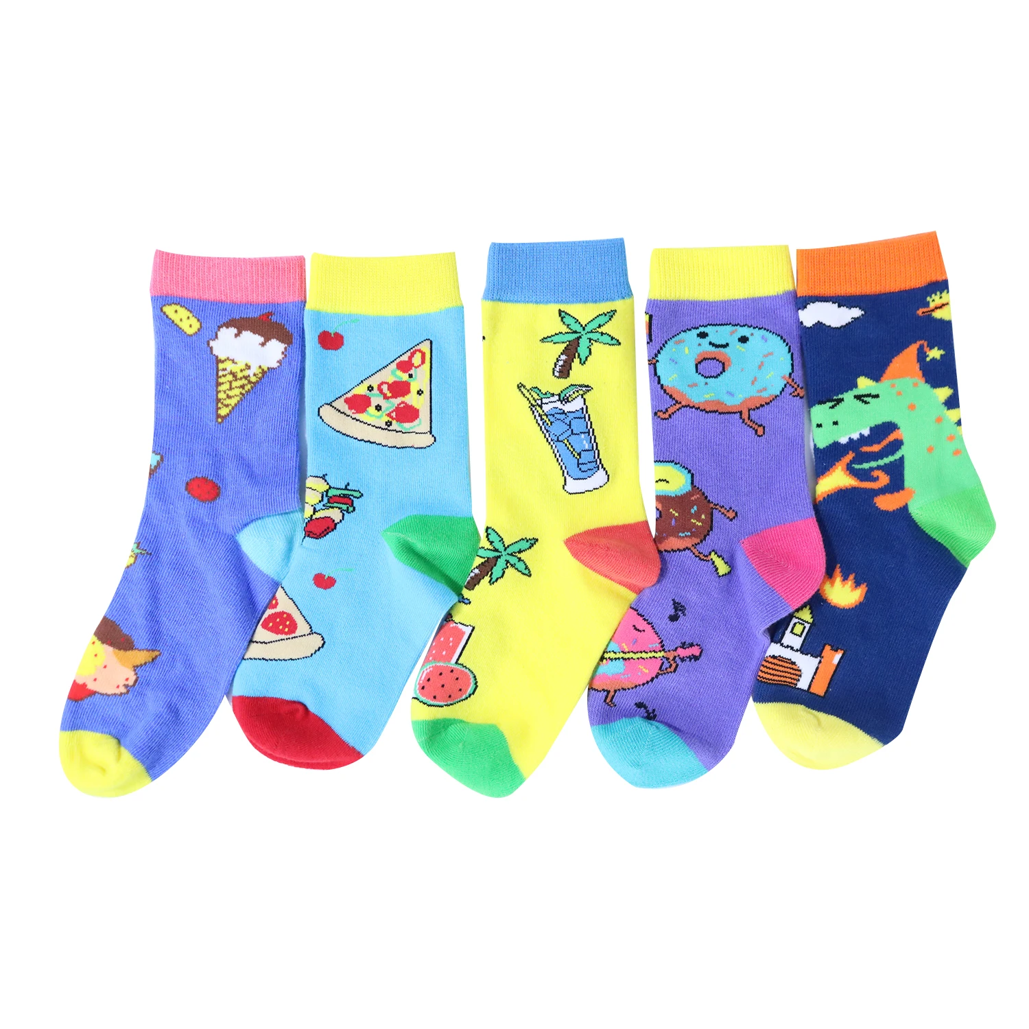 wholesale fashion colorful baby happy socks custom logo high quality cotton children kids socks