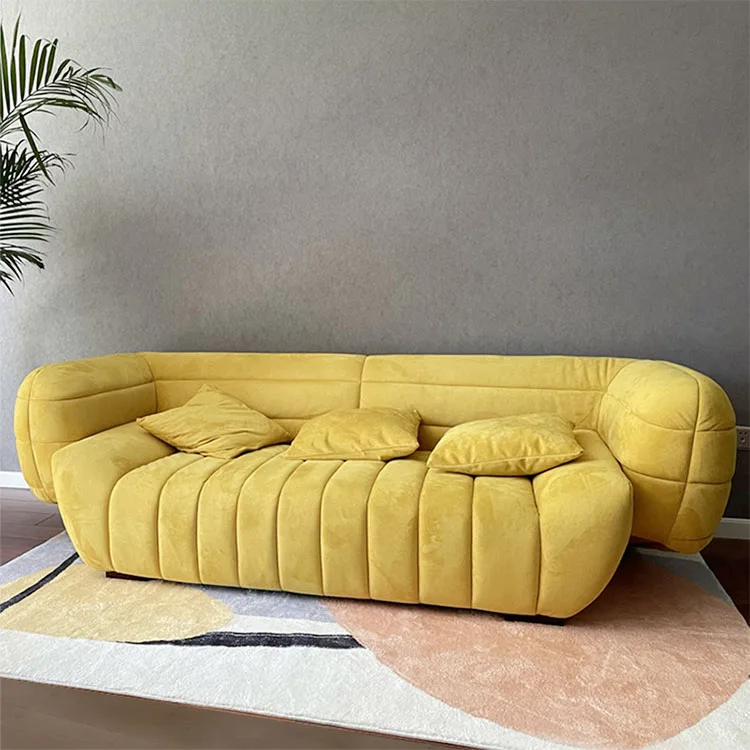 Modern living room sofas Italian nordic Lounge leather sofa set furniture single seat 2 seat restaurant sofa