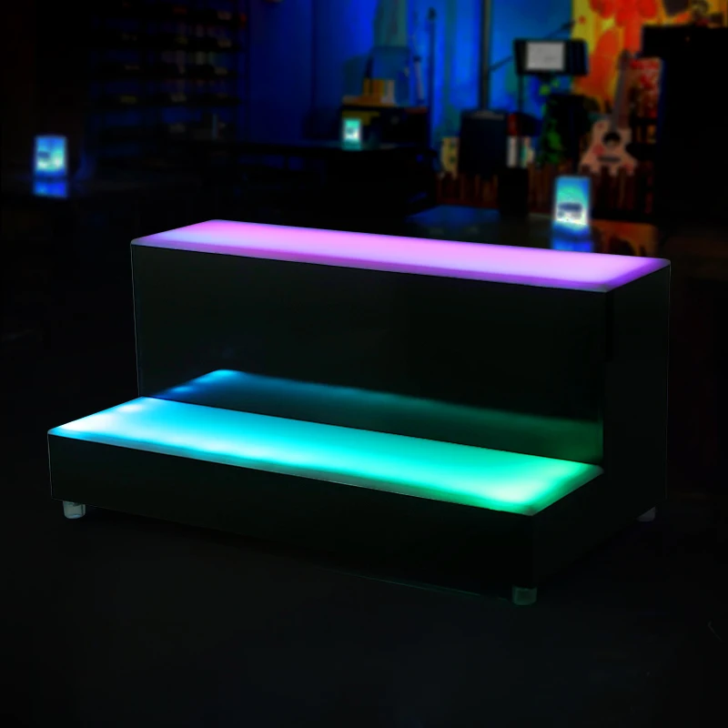 Custom LED Lighted Liquor Bar Bottle Display Nightclub bar LED lighted wine bottle display stand Led Bottle Presenter
