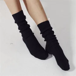 Rib Knit low MOQ pure flat knitted cashmere socks mongolian cachemire 100% bed socks for women