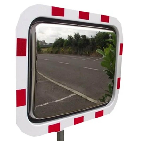 Outdoor Plastic Wide Angle Convex PC Mirror Corner Blind Spot Security And Safety Mirror with Adjustable Bracket