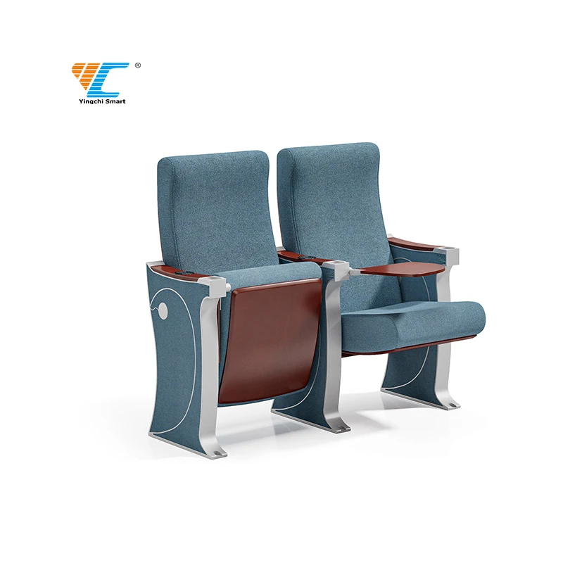 YC Free Standing Modern School Ladder Conference Cinema Theater Auditorium Row Seats Foldable Lecture Chair With Writing Tablet