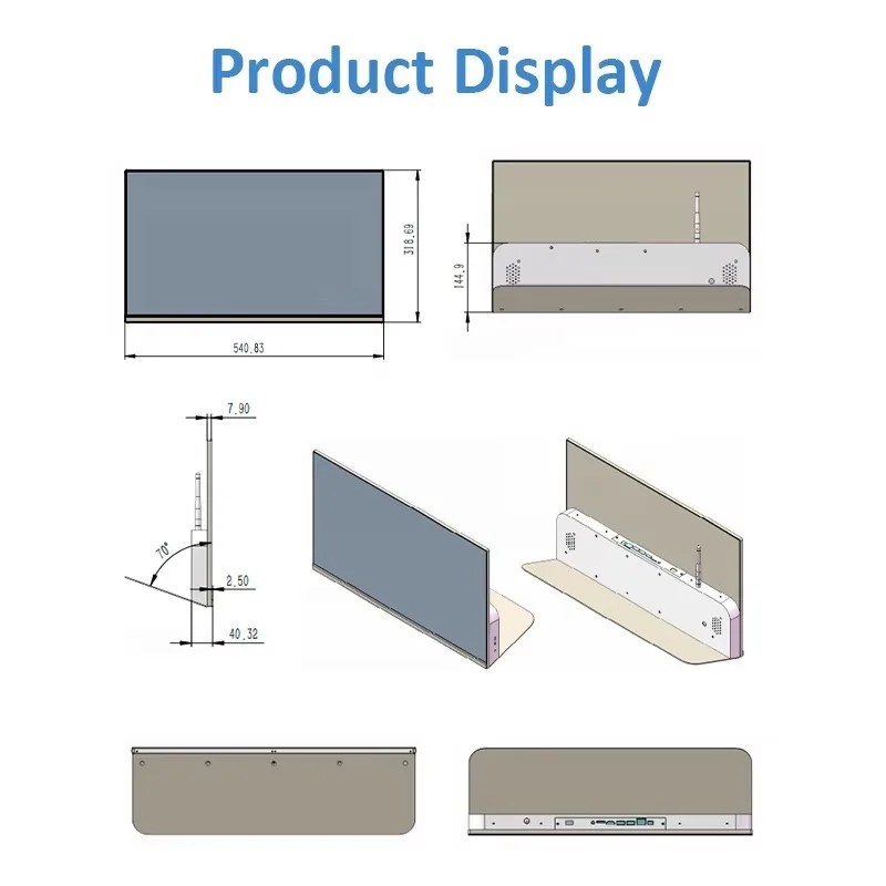 New 24 Inch Desktop Restaurant Electronic Menu Board Black Lcd SDK A1/a2 Shopping Mall Advertising Light Box Led Menu 2 Years