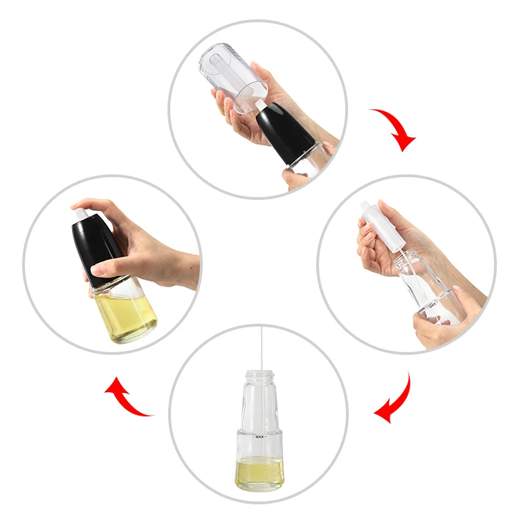 Wholesale Hot Sale Custom High Quality and Low MOQ Plastic120ml Cooking Olive Oil and Vinegar Sprayer Bottle for Cooking