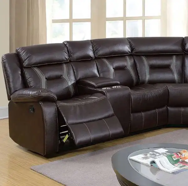 Modern Living Room Electric Sofa Recliner Leather Sectional Recliner Zero Reclinable Sofa Set Customized Wood