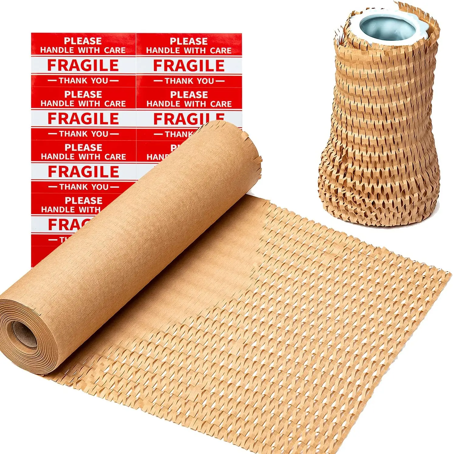 Wholesale Kraft Paper Honeycomb Roll Sustainable Alternative to Bubble Roll for Packing