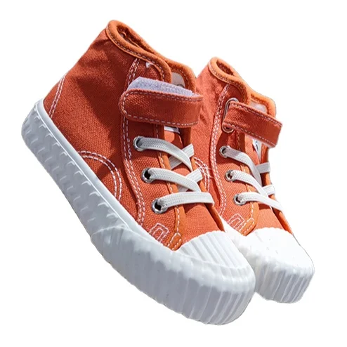 2021 high top autumn boys and girls wear-resistant casual canvas shoes wholesale