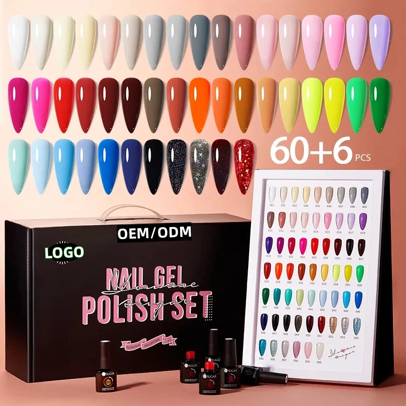UV Gel Nail Polish Set with Matte Gloss Gel Base Coat and Gel Polish Nail Art Salon Design Starter Manicure Set