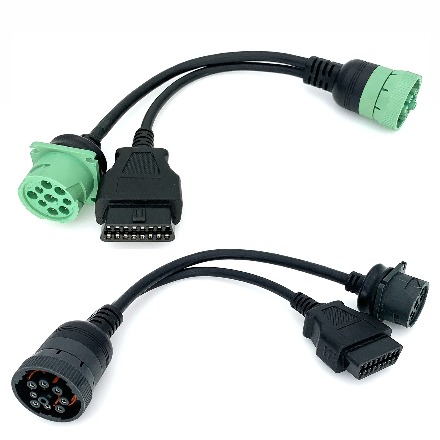 Heavy Duty Truck GPS Tracker OBD OBD2 16P to SAE J1939 9Pin 9 Point J1939-9pin Connector Adapter Cable For Cummins