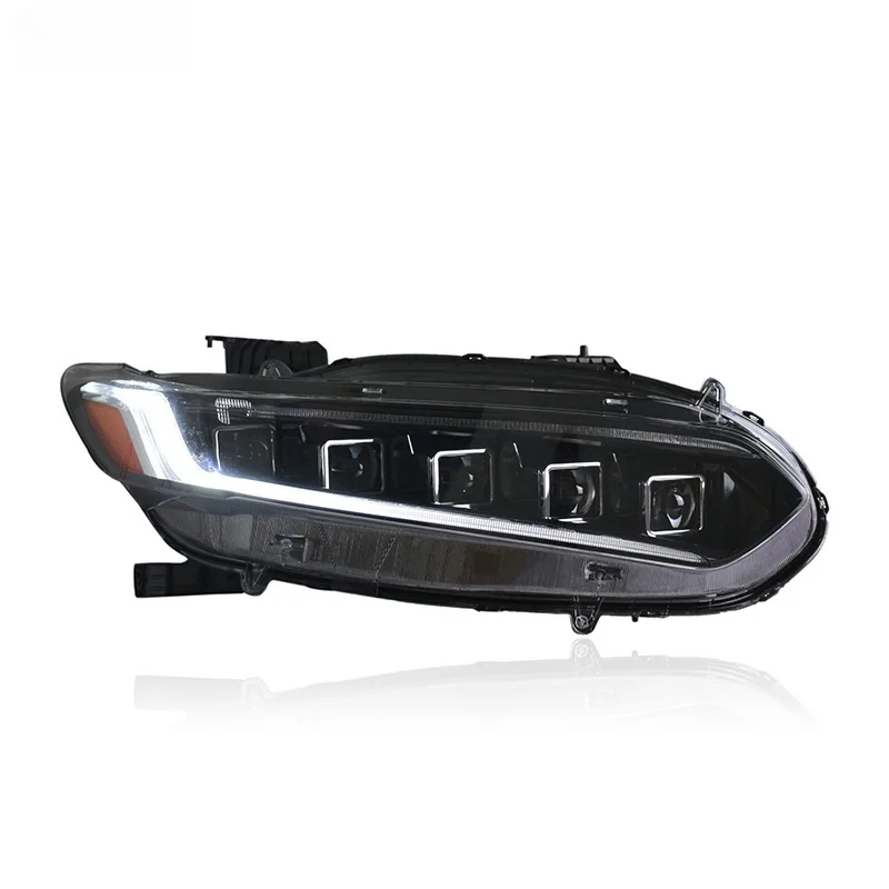 Headlight assembly modification with five lens LED daytime running light flow direction suitable for 18-22 Honda Accord