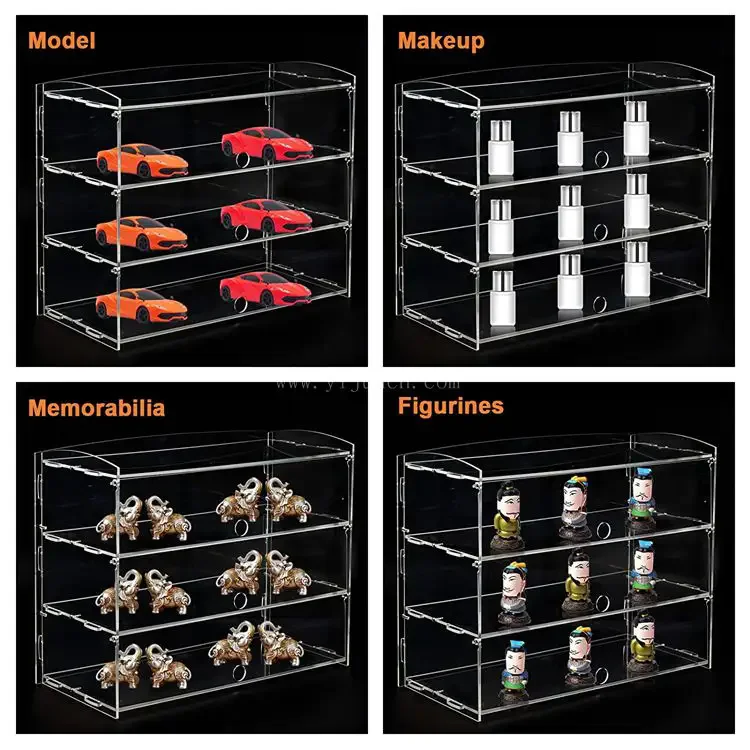 Solid and durable clear acrylic plastic display rack for shops and restaurants,etc, with different sizes to be customized