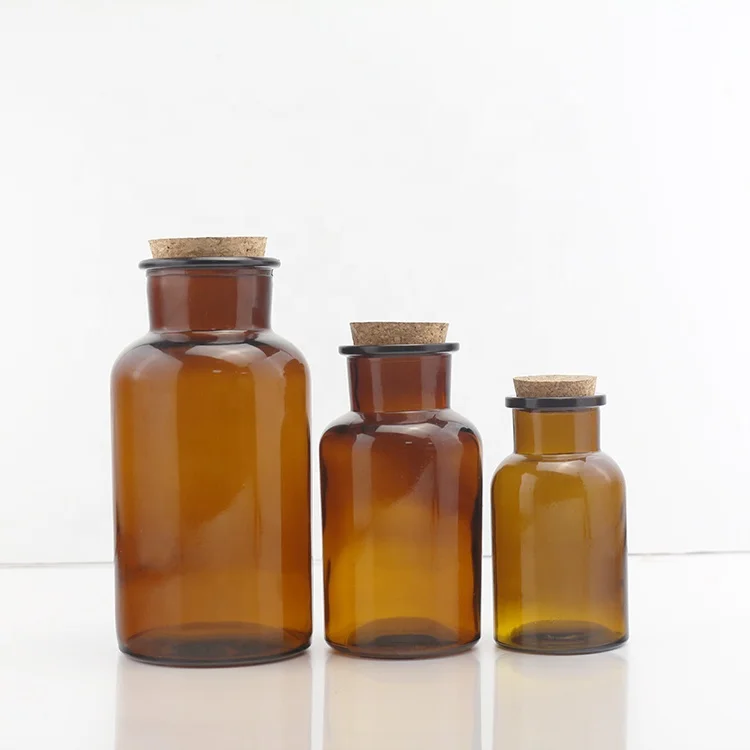 250ml 500ml aromatherapy glass bottles unique empty amber candle jars with lids in bulk