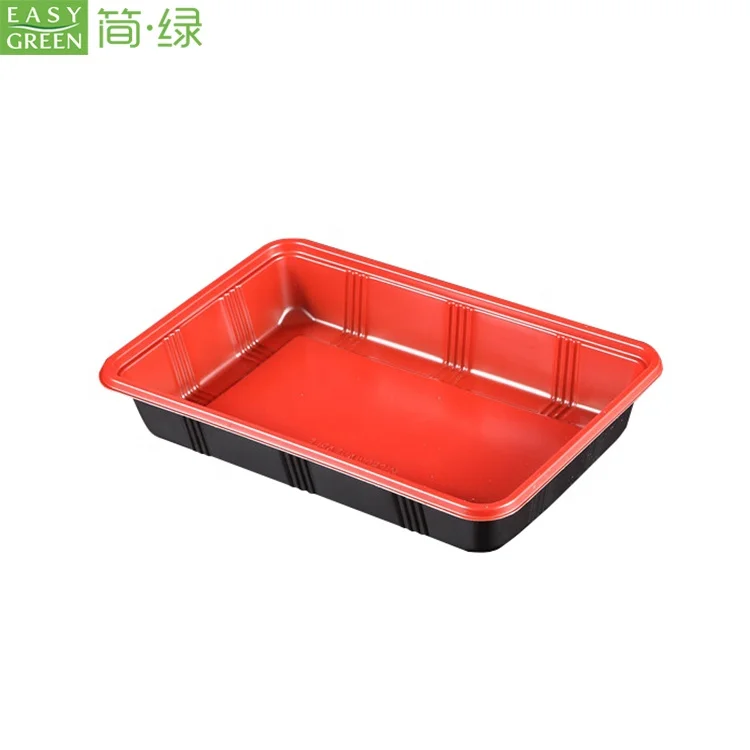 Easy Green heatable rectangle disposable food container eco lunch box with lid