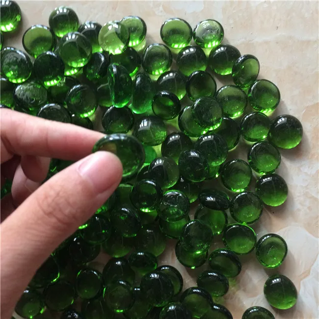 Wholesale round decorative colored glass marbles crystal glass fillers