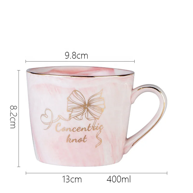 Marble Nordic Custom Logo Handmade Recycled Creative Japanese Pink Coffee Ceramic Porcelain Mug