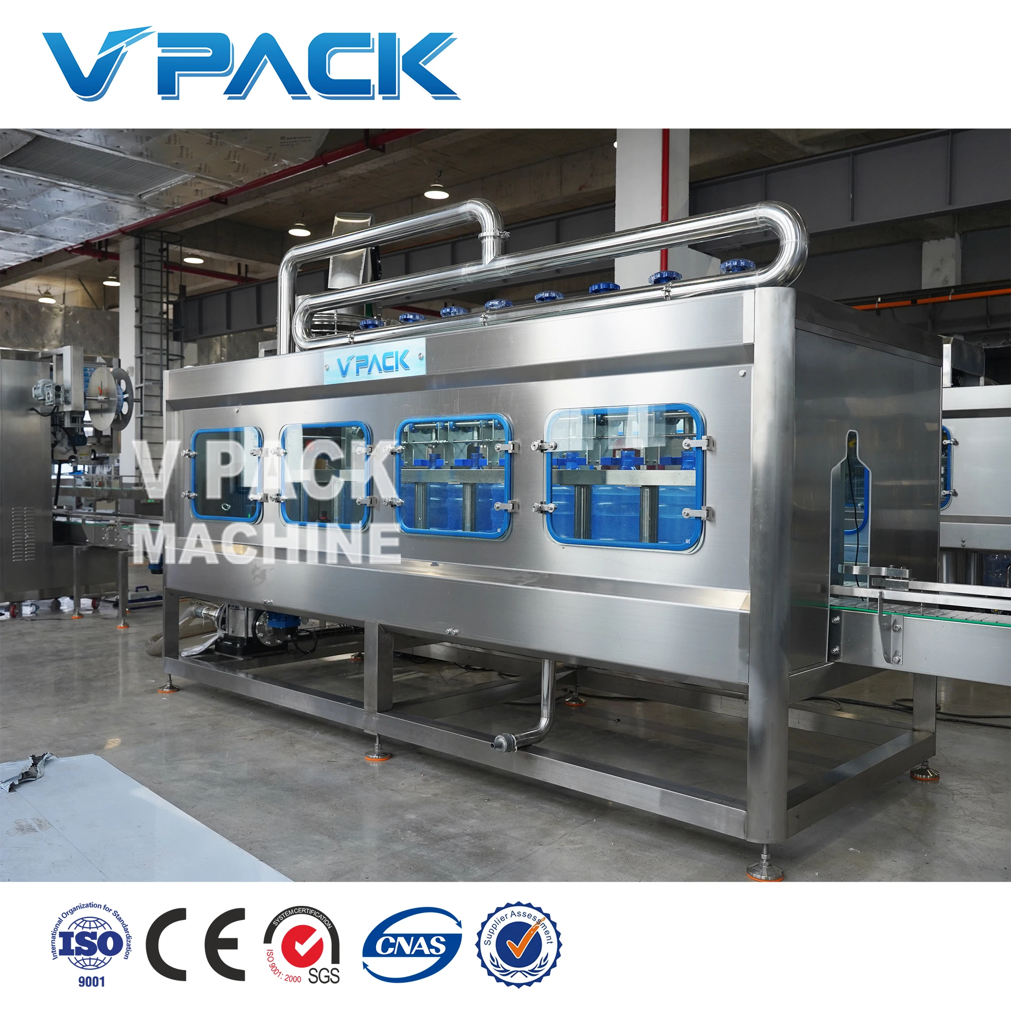 5 Gallon bottle water filling machine/ Outside bottle washing and rinsing machine/ Multi-row inside rinsing filling capping