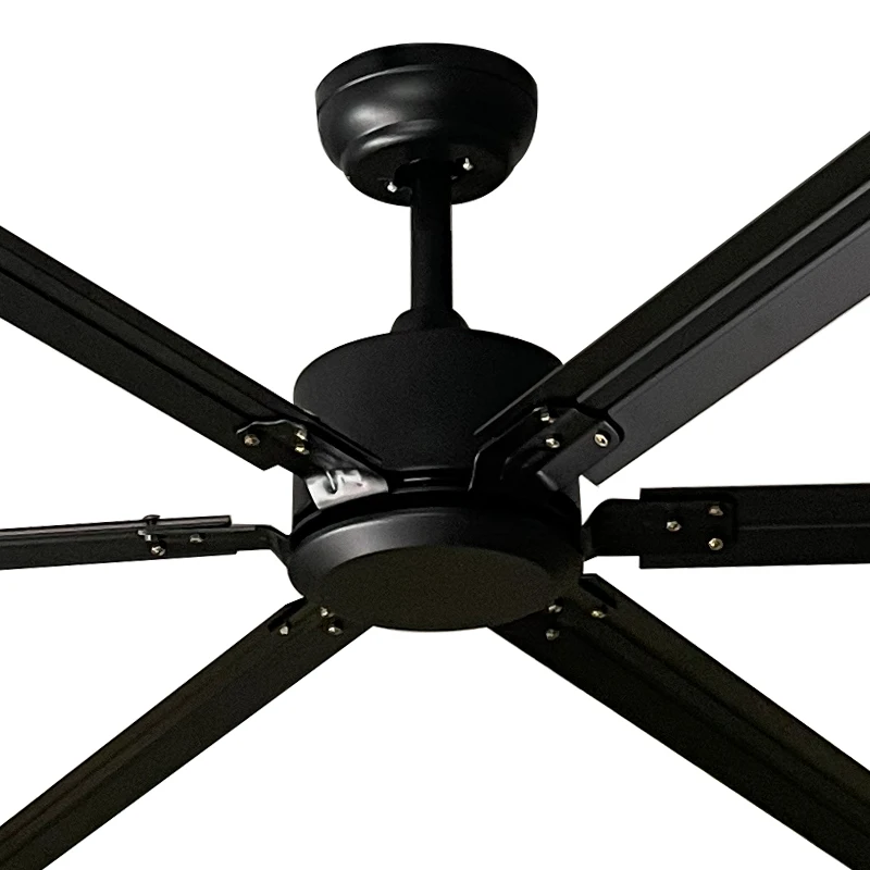 72 big strong metal blades fan high speed industry black dc motor remote control large ceiling fan