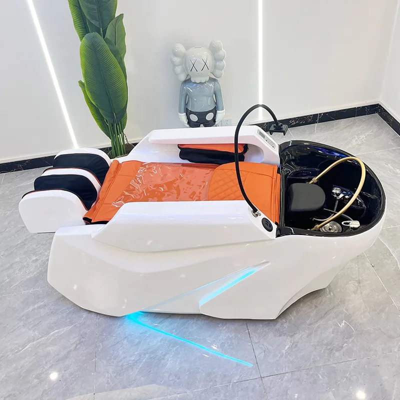 Luxury Multifunctional Salon Hair Spa Chair with Automatic Shampoo Massage Thai Steam Bowl Washing Head Bed Therapy