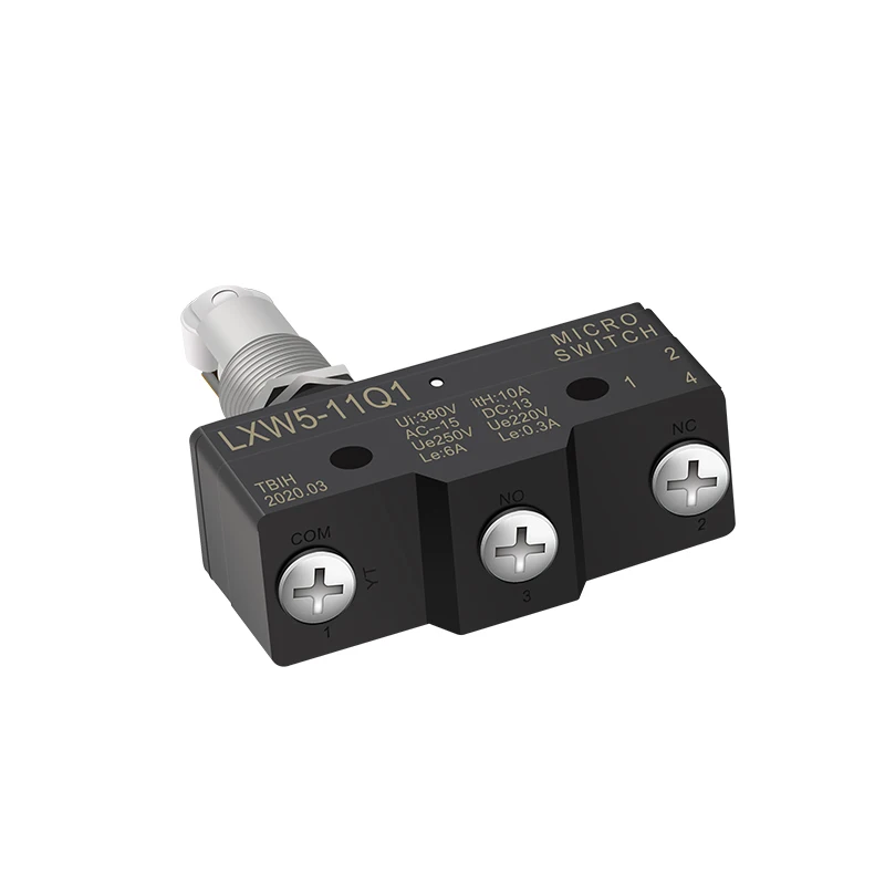 High Quality  220V 380V AC Snap Limit Travel Switch Electric Micro Switch with Shaft Sleeve and Lateral Pulley