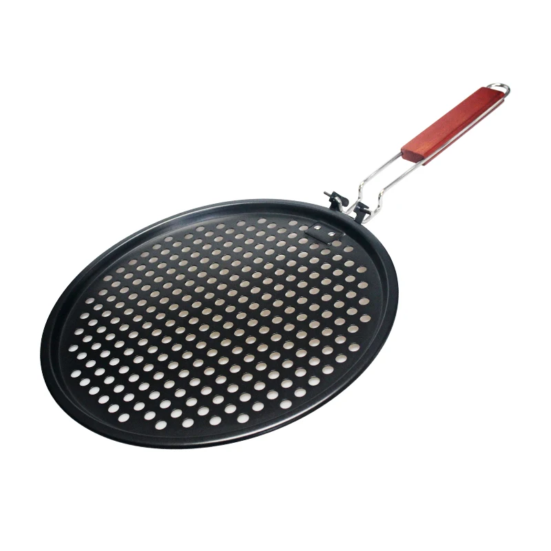 High Quality Non Stick pizza tool Round Carbon Steel pizza pan