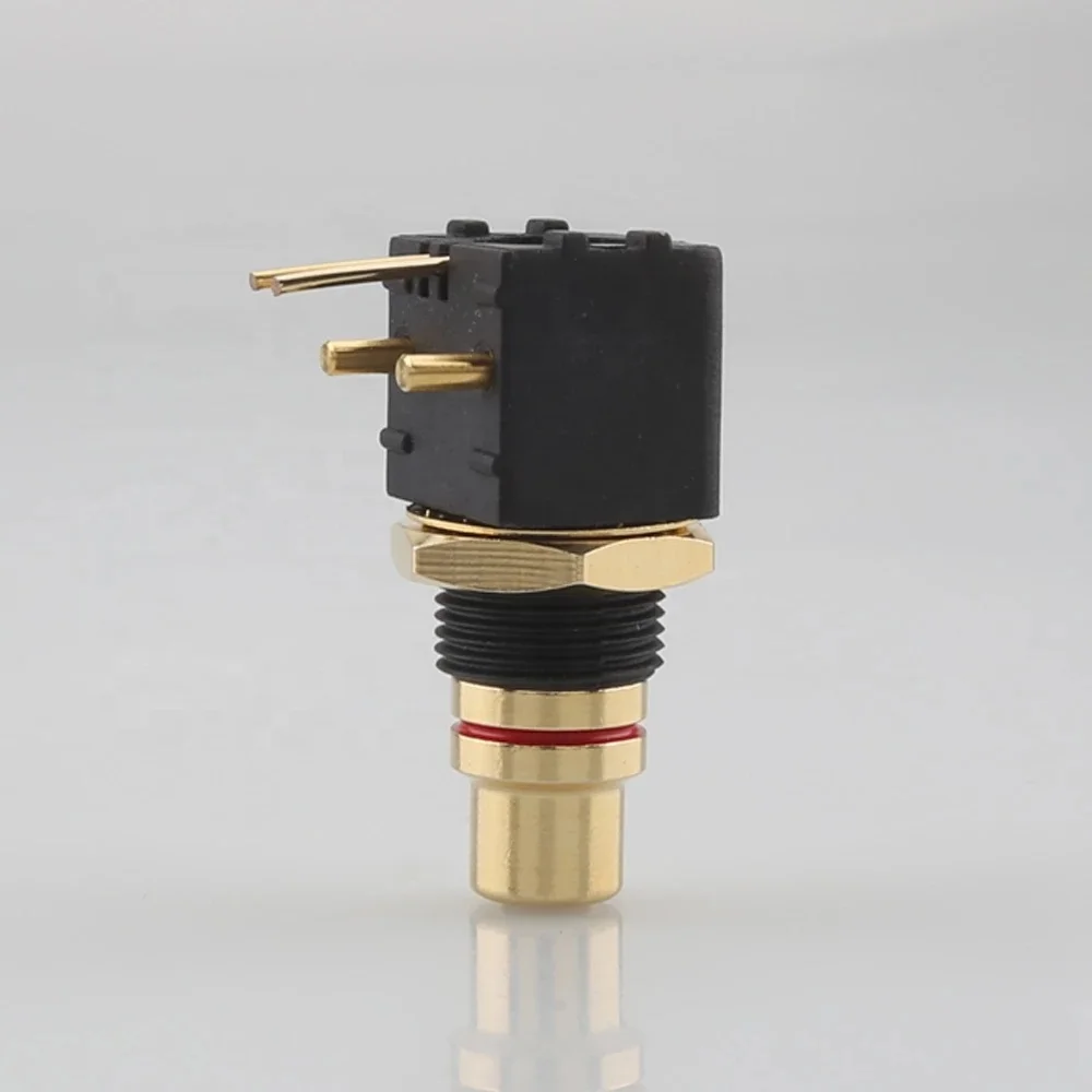 4PCS HI-END PCB Panel Mount RCA Gold Socket Female Jack Audio Video AV Connector LR255