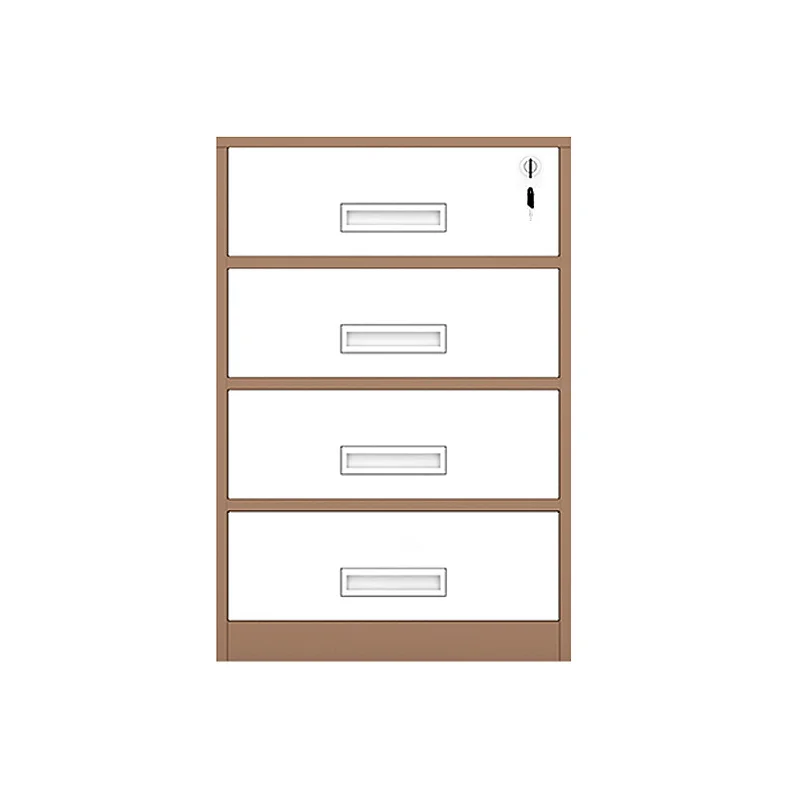 Nightstand small Iron 4 drawers cabinet under desk Metal steel small cabinet movable file  data storage cabinet
