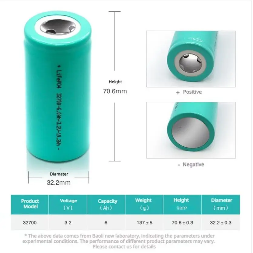 Blivex Unique Professional Design 32700 5800mah 3.2V 1500 Cycles  Rechargeable Battery Lithium Batteries