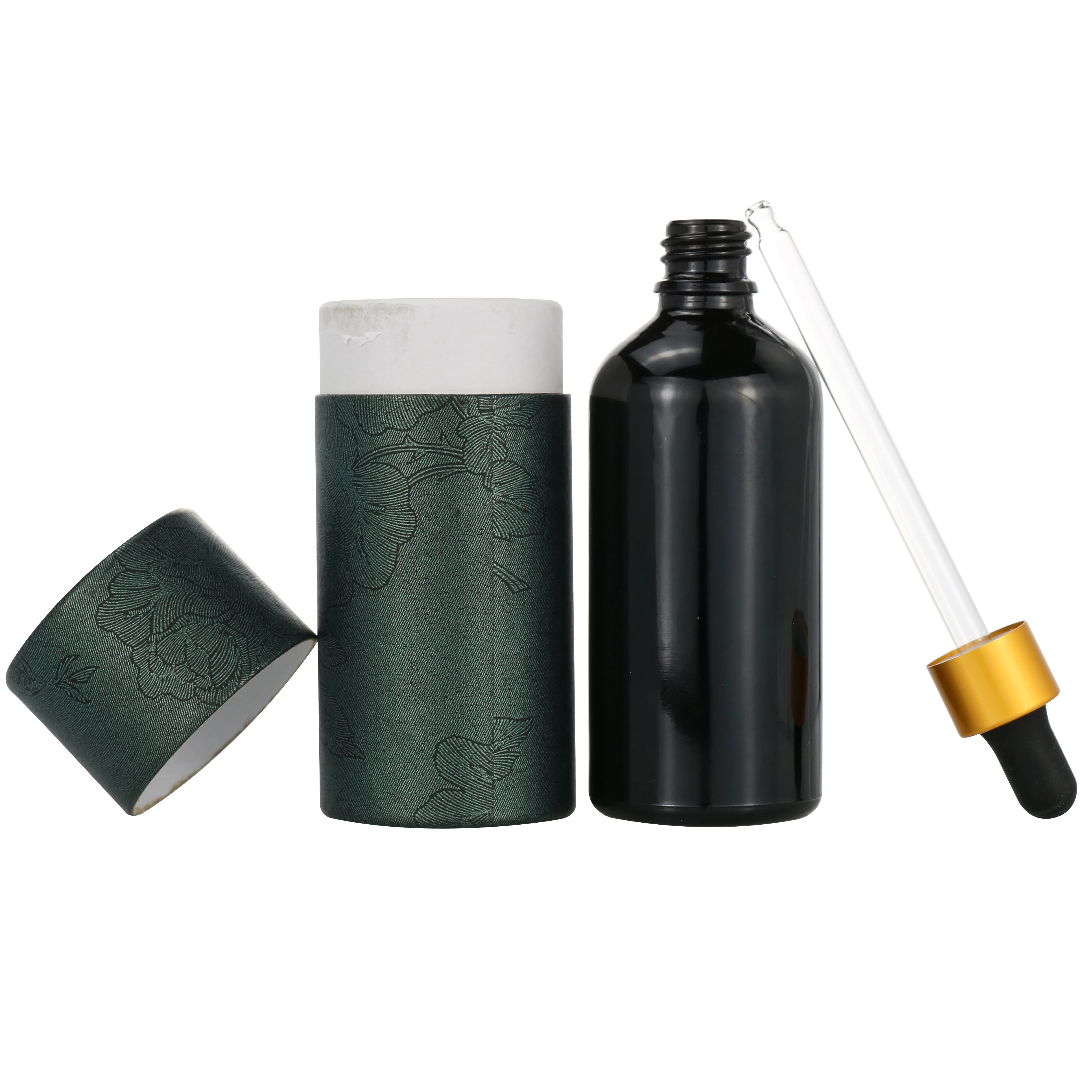 Wholesale Luxury Cylinder Paperboard Tube Packaging Paper Cosmetic Canister Cylinder Packaging Box