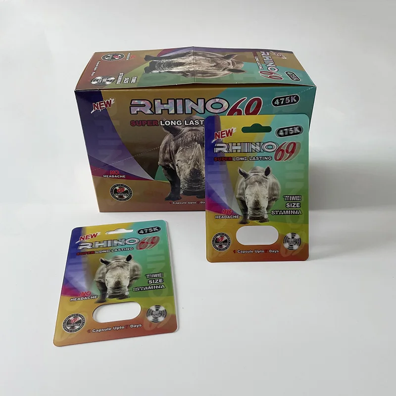 Uv printed pink pussycat paper cards for sexy tablet for women male enhancement pill packaging rhino 69 7 725k 3d cards box