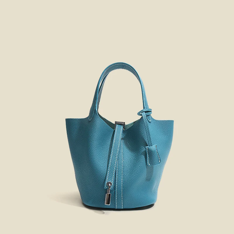 Italian Genuine Cowhide Leather Handbags Women 100% Genuine Leather Bags With Custom Logo