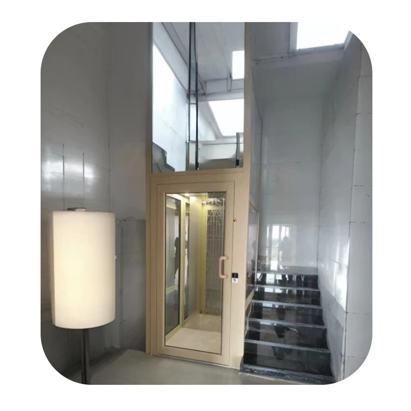 Pitless Residential Home Elevator Brand Stainless Steel 304 3 Stop Villa Elevator