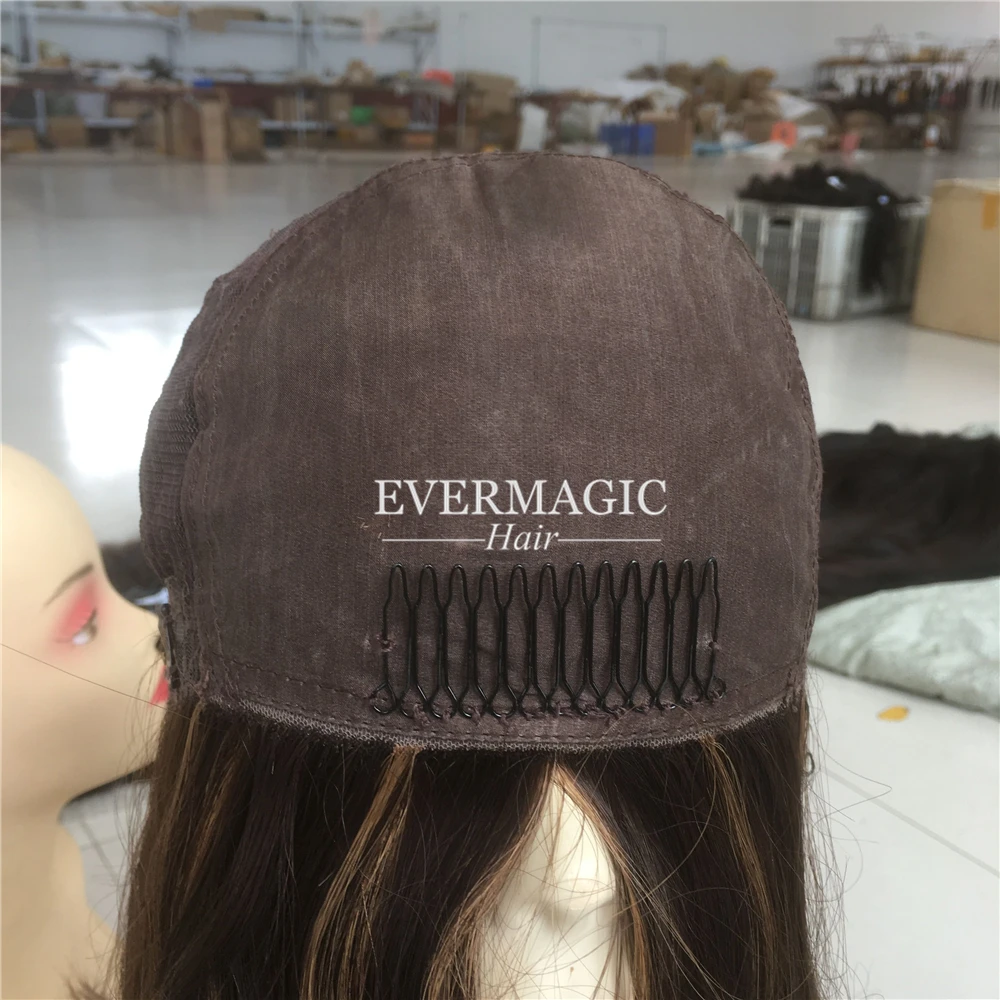 Balayege Color Half Ahandtied Luxury Kosher Wigs Top-notch Quality Royal Eurasian 100% Natural Virgin Remy Jewish Wigs