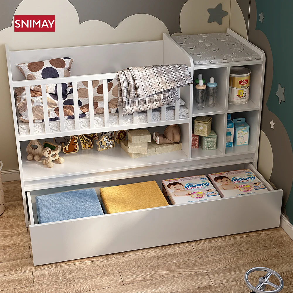 Comfortable High Quality Baby Bed Multifunctional Wooden Baby Cribs