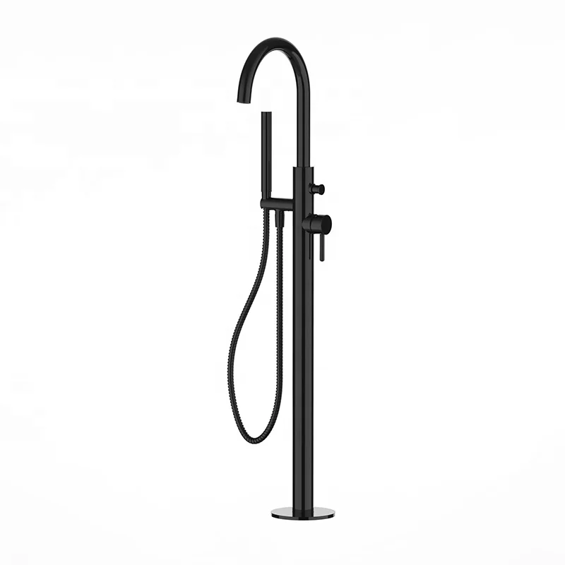 Floor Stand Concealed bathtub shower faucet bathroom tap with microphone hand shower set