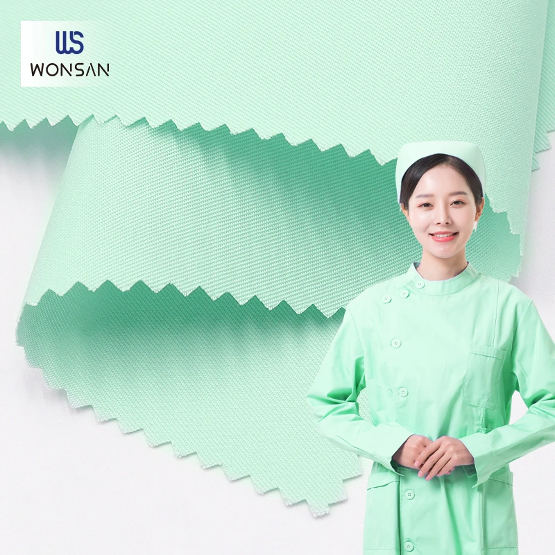 China High Quality Polyester Cotton Medical High Fastness No Pilling Easy Washing Woven Twill Fabrics