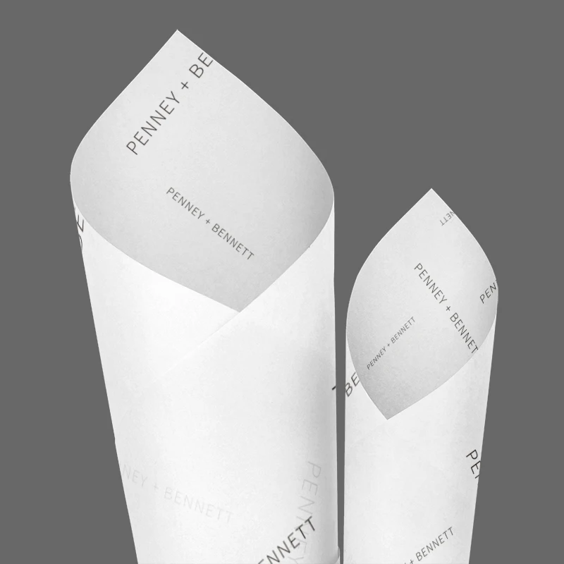 High Quality Factory Directly Supply Customized White And Black Tissue Paper With Silver Logo Small Business