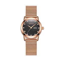 Женские кварцевые часы, часы со стразами для женщин, стильный сетчатый ремешок, женские Роскошные наручные часы