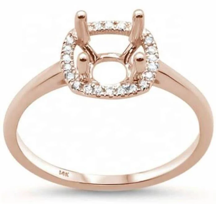 925 Sterling Silver different stone size Semi Mount engagement Ring Setting women