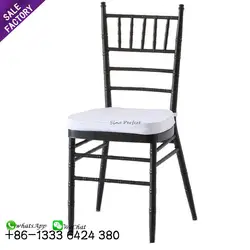 Wholesale metal steel gold white tiffanychairs with seat pillow