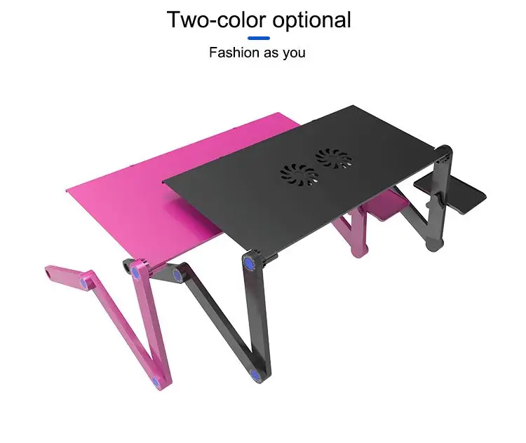 Manufacture Modern Computer Aluminium Stand  Adjustable Height Foldable Laptop Notebook Riser Table Desk